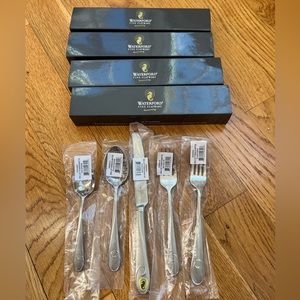 ONE- New Waterford Ballet Ribbon Matte 5 Piece Place Setting